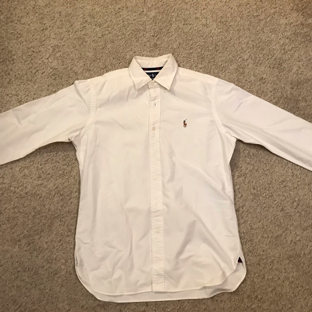 Medium White Ralph Lauren Classic Fit button down